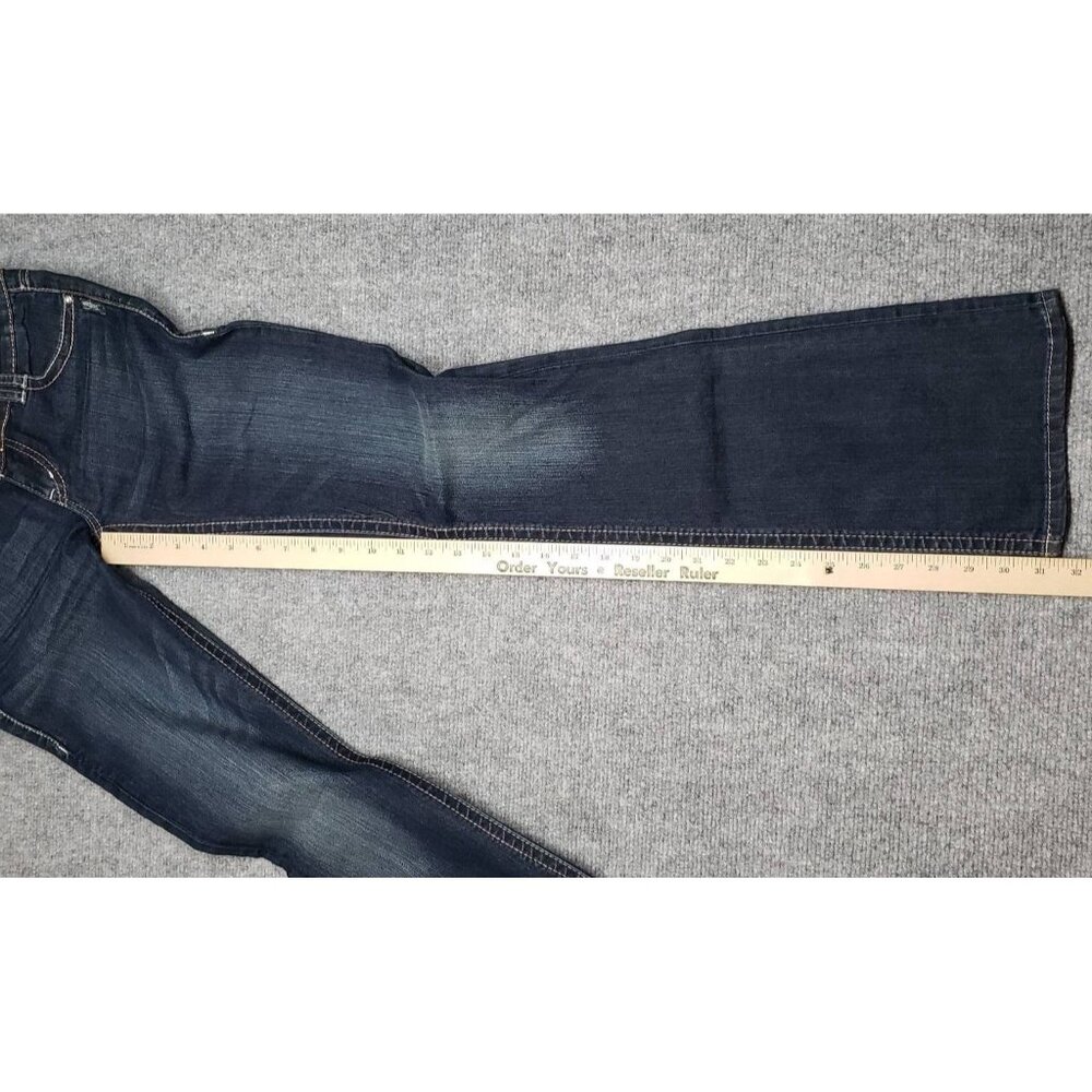 Silver Jeans Dawson Womens 26X32 Blue Bootcut Faded Embroidered Low Rise New - Picture 9 of 12